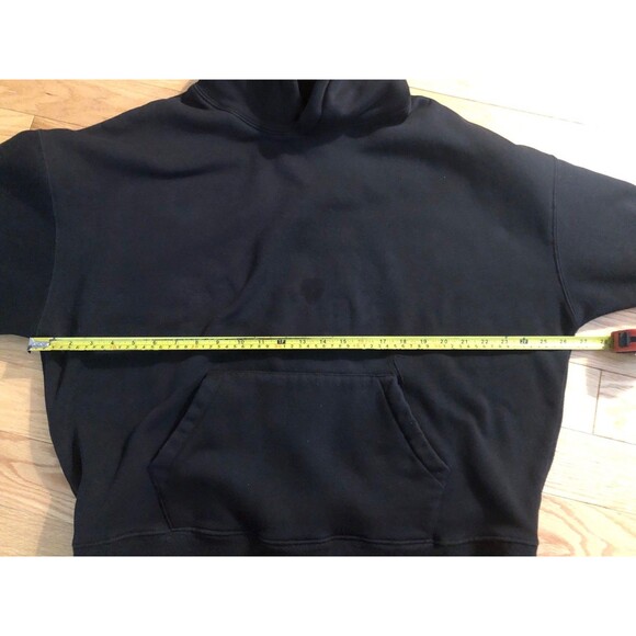 Premium NovaMen Solid Black Hoodie Large Super Soft Heavy Pullover - Picture 5 of 9